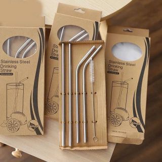 COMBO 4 Ống Hút và Dụng Cụ Cọ Rửa INOX