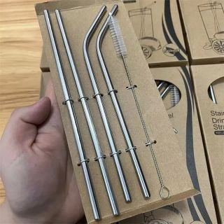 COMBO 4 Ống Hút và Dụng Cụ Cọ Rửa INOX