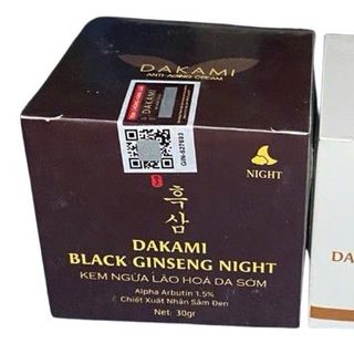 Kem nám sâm đen Dakami black Ginseng chính hãng ( kem ban ngày , kem ban đêm mẫu mới nhất)