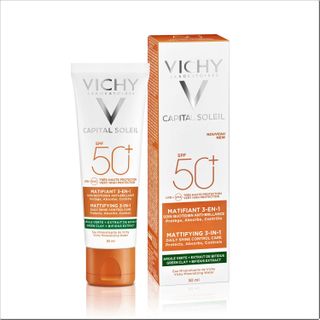Kem chống nắng Vichy thoáng nhẹ không gây nhờn rít 50ml - Vichy Capital Soleil Dry Touch Face Fluid SPF50