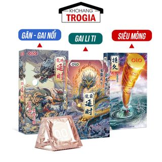 [Giá Sỉ Tốt Nhất] Bao Cao Su Olo Siêu Mỏng Rồng Vàng, Bcs Gân Gai Nổi Tăng Hưng Phấn, Kéo Dài Thời Gian, Size 52mm Ôm Vừa Vặn - 10C