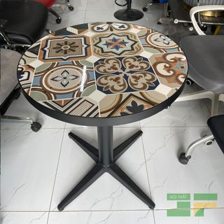 Bàn cafe tròn mặt gạch-Mã: BCF01T