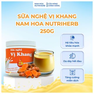 Sữa nghệ Vị Khang hỗ trợ giảm đau dạ dày, giảm viêm loét và trào ngược dạ dày - Hộp 250g
