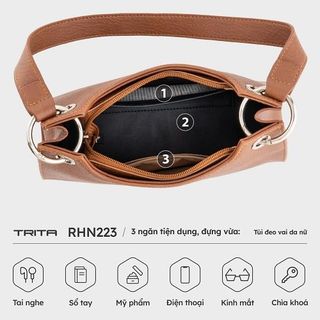 TÚI ĐEO VAI DA NỮ QUAI NGẮN PHONG CÁCH TRITA RHN223N- TRITA