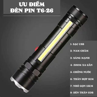 ĐÈN PIN SIÊU SÁNG T6-26