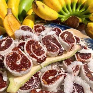 KẸO CHUỐI CUỘN SẦU RIÊNG DỪA NON: CHUA NGỌT HÒA QUYỆN 500G - WINNIE HOUSE