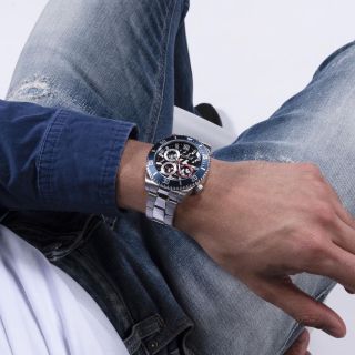 ĐỒNG HỒ NAM CAO CẤP GUEZ GW0488G DÂY INOX MẶT CHONOGRAP THỂ THAO
