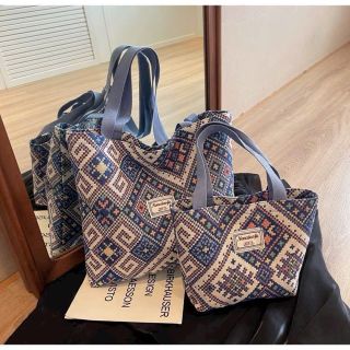Set 2 túi tote thổ cẩm dung tích Lớn phong cách 2025