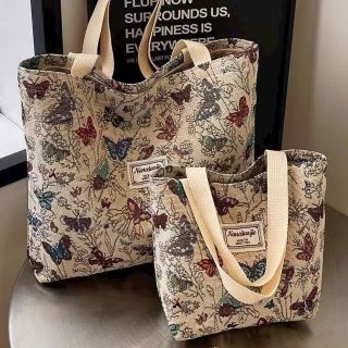 Set 2 túi tote thổ cẩm dung tích Lớn phong cách 2025