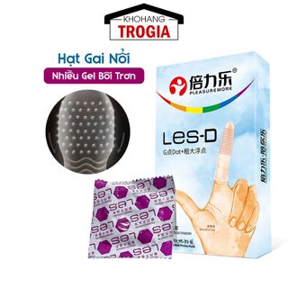 [Giá Sỉ Tốt Nhất] Bao Cao Su Ngón Tay Beilile Les-D Gai Nhám Liti, Ôm Sát, Nhiều Gel Bôi Trơn, Bao Cao Su Siêu Mỏng, Size 52mm Ôm Vừa Vặn (Hộp 8C)