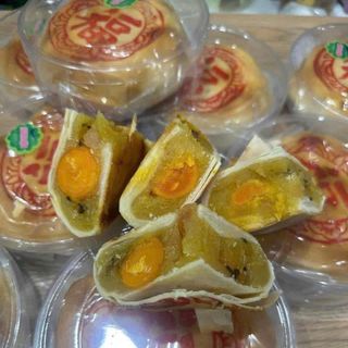 BÁNH PÍA ĐẬU XANH MỠ HÀNH SIÊU TO, ĂN LÀ PHÊ 600G - WINNIE HOUSE