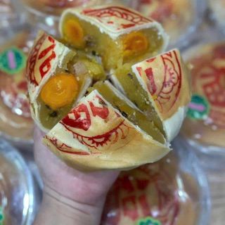 BÁNH PÍA ĐẬU XANH MỠ HÀNH SIÊU TO, ĂN LÀ PHÊ 600G - WINNIE HOUSE
