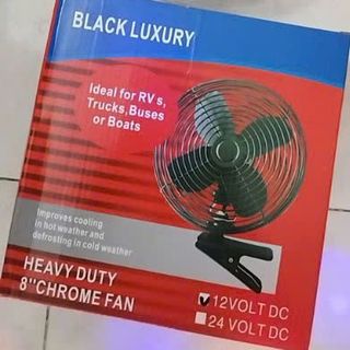QUẠT KẸP LỒNG SẮT 8IN 12V DÙNG CHO Ô TÔ