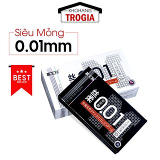 [Giá Sỉ] Bao Cao Su 0.01 Siêu Mỏng Nội Địa Nhật, Size 52mm, Nhiều Gel Bôi Trơn, Bcs Siêu Mỏng Giá Sỉ (Hộp 10C) | Shop_taza