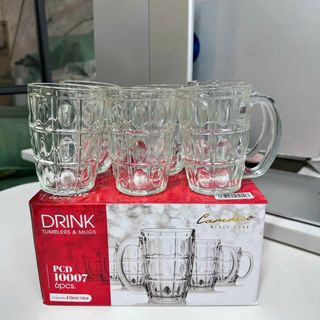 BỘ 6 LY THỦY TINH UỐNG BIA 316 HỘP ĐỎ