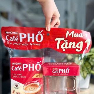 Cà Phê Sữa Nóng Cà Phê Phố 160gr (Tặng kèm ly) (Thùng 36 Bộ)