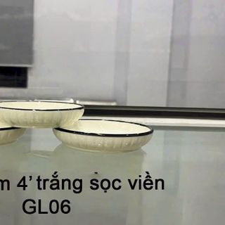 ĐĨA SỨ MẮM 4'' SỌC VIỀN ĐEN GL06