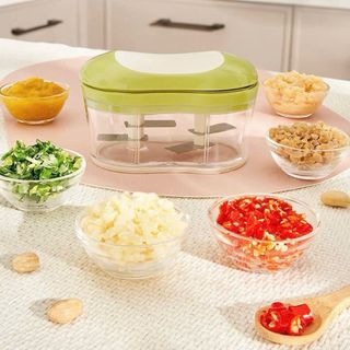 Máy Xay Tỏi Đẩy Bằng Tay Có Nắp, Sử Dụng Đa Năng Có Thể Tháo Rời