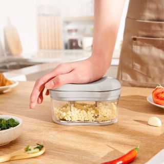 Máy Xay Tỏi Đẩy Bằng Tay Có Nắp, Sử Dụng Đa Năng Có Thể Tháo Rời