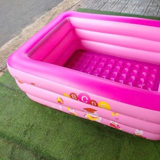 Sỉ Bể Bơi Phao Chữ Nhật 1m5 - 3 Tầng . Hàng dày - bể nặng 2.5kg