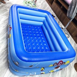 Sỉ Bể Bơi Phao Chữ Nhật 1m5 - 3 Tầng . Hàng dày - bể nặng 2.5kg