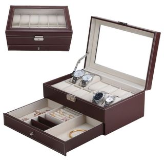 Hộp Đựng Đồng Hồ Kết Hợp Trang Sức Cao Cấp