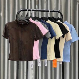 Áo cộc tay khoá Quảng Châu đẹp xuất sắc 7 màu Size : M L XL Sẵn kho sl