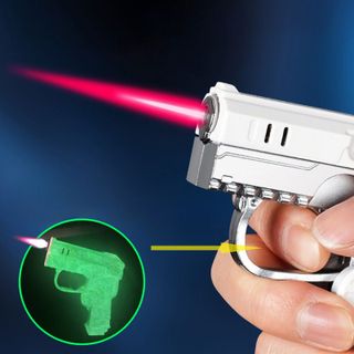 BẬT LỬA KHÈ SÚNG CÀ RỐT CON QUAY 3IN1 DẠ QUANG PHÁT SÁNG - XÀI GAS