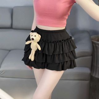 QUẦN TẦNG VẢI LEN GÂN ĐÍNH GẤU DÀI - LÊ PHƯƠNG BOUTIQUE