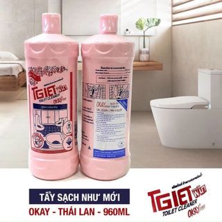 OKay: Nước Tẩy Rửa Bồn Cầu Okay Gold, Dkay Pink Toilet Cleaner Thái Lan (T12) (Chai)