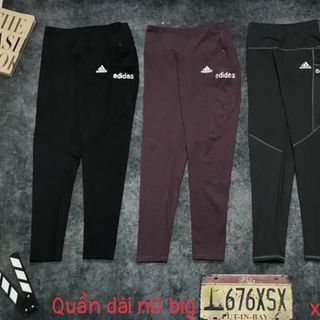 Quần dài nữ big size das Logo thêu Chất liệu: thun poly 2 da Size: XL.2XL.3XL.4XL Ri: 2222 Tách nửa ri được