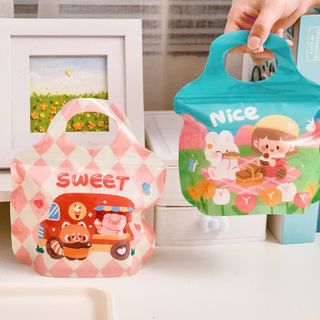 TÚI ZIP QUAI XÁCH GẤU THỎ 20x18cm