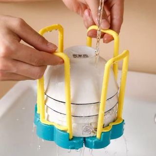 Kệ úp bát đĩa, đũa gấp gọn có khay thoát nước tiện dụng