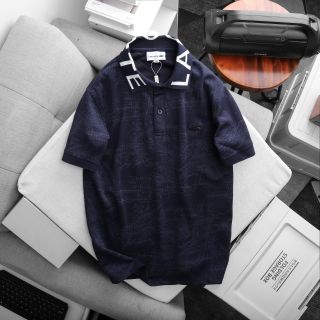 Áo polo Lacos cá sấu phối cổ, chất vải cvc, logo thêu