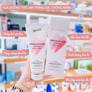 Kem Dưỡng Thể Trắng Da Chống Nắng WHISIS-Premium Collagen Whitening Body Lotion