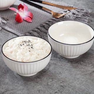 SET 15 CHÉN SỨ 3.75 TRẮNG SỌC VIỀN ĐEN GL06
