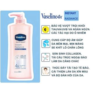 Sữa Dưỡng Thể Trắng Da Vaseline4X Healthy White Instant Thái Lan - 320ml