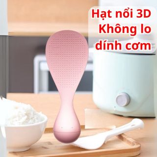 Môi xới cơm LẬT ĐẬT cao cấp chịu nhiệt, không bị đổ, Muôi cơm hạt vân 3D không dính cơm