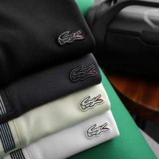Áo polo Lacos phối cổ, chất vải cá sấu, logo thêu