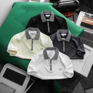 Áo polo Lacos phối cổ, chất vải cá sấu, logo thêu