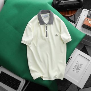 Áo polo Lacos phối cổ, chất vải cá sấu, logo thêu