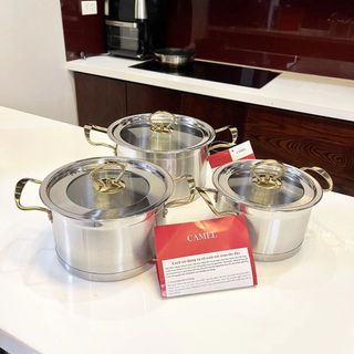 BỘ 3 NỒI INOX CAMEL CAO CẤP