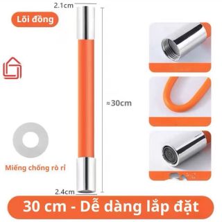 Ống Nối Vòi Nước Linh Hoạt Xoay 360 Độ Vòi Nước, Đầu Nối Vòi Nước Dài 30cm