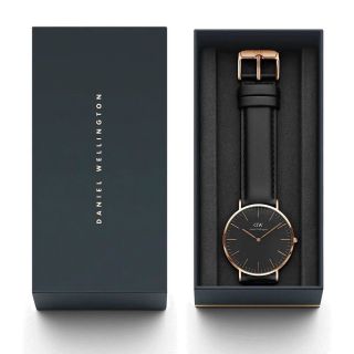 ĐỒNG HỒ NAM NỮ CAO CẤP DANIEL W BLACK CLASSIC  DÂY DA KÈM TEM KÍCH HOẠT BẢO HÀNH ĐIỆN TỬ