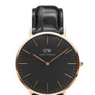 ĐỒNG HỒ NAM NỮ CAO CẤP DANIEL W BLACK CLASSIC DÂY DA KÈM TEM KÍCH HOẠT BẢO HÀNH ĐIỆN TỬ