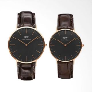 ĐỒNG HỒ NAM NỮ CAO CẤP DANIEL W BLACK CLASSIC DÂY DA KÈM TEM KÍCH HOẠT BẢO HÀNH ĐIỆN TỬ