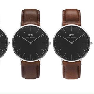 ĐỒNG HỒ NAM NỮ CAO CẤP DANIEL W BLACK CLASSIC DÂY DA KÈM TEM KÍCH HOẠT BẢO HÀNH ĐIỆN TỬ