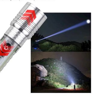 Đèn Pin Móc Khoá 520 Chiếu Gần Zoom Xa Có Nam Châm Đuôi 8 Chế Độ Sáng Kháng Nước Tốt