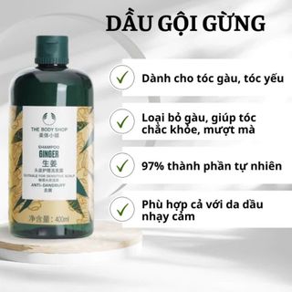 Dầu Gội Gừng TheBodyShop Shampoo Ginger 400ml