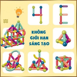 BỘ ĐỒ CHƠI XẾP HÌNH NAM CHÂM 64 CHI TIẾT